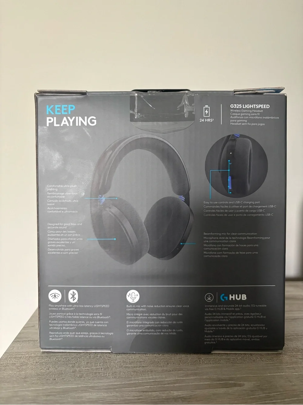 Logitech G325 LightSpeed Wireless Bluetooth Gaming Headset Black - New Open Box